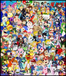  6+boys 6+girls absurdres amamiya_ren angel animal_crossing archie_(comic) arms_(game) banjo-kazooie banjo_(banjo-kazooie) baseball_cap bayonetta bayonetta_(series) beavis_and_butt-head ben_10 bird black_hair bob's_burgers bowser bowser_jr. brother_and_sister captain_falcon castlevania_(series) charizard chrom_(fire_emblem) cloud_strife crayon_shin-chan crossover danny_phantom dark_pit dark_samus diddy_kong digimon disney_princess dixie_kong dog_(duck_hunt) donkey_kong donkey_kong_(series) dora_the_explorer dr._mario dr._mario_(game) dragon dragon_ball duck_(duck_hunt) duck_hunt ed_edd_n_eddy eternalflamebry f-zero falco_lombardi family_computer_robot father_and_child father_and_son female_byleth_(fire_emblem) female_robin_(fire_emblem) final_fantasy foster's_home_for_imaginary_friends fox_mccloud game_&amp;_watch ganondorf gravity_falls greninja hat hedgehog_boy highres ice_climber iggy_koopa ike_(fire_emblem) incineroar inkling inkling_girl inkling_player_character isabelle_(animal_crossing) ivysaur jigglypuff joker_(persona_5) kazooie_(banjo-kazooie) ken_masters king_dedede king_k._rool kingdom_hearts kirby kirby_(series) koopa_clown_car larry_koopa leaf_(pokemon) lemmy_koopa link little_mac lizard lucario lucas_(mother_3) lucina_(fire_emblem) luigi luigi's_mansion luma_(mario) male_corrin_(fire_emblem) male_robin_(fire_emblem) mario marth_(fire_emblem) masters_of_the_universe mega_man_(character) mega_man_(series) meta_knight metal_gear_(series) metal_gear_solid metroid metroid_prime_3:_corruption mewtwo min_min_(arms) minecraft mishima_kazuya monkey monster_hunter_(character) monster_hunter_(series) morton_koopa_jr. mother_(series) mother_2 mother_3 mr._game_&amp;_watch multiple_boys multiple_crossover multiple_girls my_little_pony my_little_pony:_friendship_is_magic mythra_(xenoblade) nana_(ice_climber) ness_(mother_2) olimar pac-man pac-man_(game) palutena panty_&amp;_stocking_with_garterbelt panty_&amp;_stocking_with_garterbelt_(style) parent_and_child parody parody_request penguin persona persona_5 pichu pikachu pikmin_(series) pinkie_pie piranha_plant pit_(kid_icarus) pokemon pokemon_(creature) popo_(ice_climber) powerpuff_girls powerpuff_girls_(style) princess_daisy princess_peach princess_zelda punch-out!! pyra_(xenoblade) red_(pokemon) regular_show richter_belmont rick_and_morty ridley rocko's_modern_life rosalina roy_(fire_emblem) roy_koopa rubber_hose_(style) ryu_(street_fighter) samus_aran sephiroth sheik shulk_(xenoblade) siblings simon_belmont solid_snake sonic_(series) sonic_the_hedgehog sora_(kingdom_hearts) south_park splatoon_(series) spy_vs_spy squirtle_squad star_fox star_vs_the_forces_of_evil steve_(minecraft) steven_universe street_fighter style_parody super_mario_bros. super_smash_bros. tekken terry_bogard the_fairly_oddparents the_jetsons the_legend_of_zelda the_simpsons toon_(style) toon_link villager_(animal_crossing) walt_disney_(style) waluigi wario wendy_o._koopa wii_fit wii_fit_trainer_(female) winnie_the_pooh wolf_o'donnell xenoblade_chronicles_(series) yoshi young_link zero_suit 