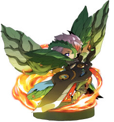  1boy armored_boots baldur_(sekaiju) boots bright_pupils closed_mouth colored_extremities fire green_wings holding holding_sword holding_weapon looking_at_viewer male_focus multicolored_hair one_eye_covered pink_hair red_hair red_sash sash sekaiju_no_meikyuu sekaiju_no_meikyuu_4 solo standing suiyoku_no_jukou_(sekaiju) suno_(imydream) sword two-tone_hair violet_eyes weapon white_background white_pupils wings 