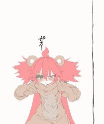  1girl animated_gif bear_hood eyepatch koleda_belobog long_hair zenless_zone_zero 