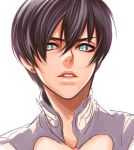  1boy black_hair blue_eyes earrings giorno_giovanna igawa jewelry jojo_no_kimyou_na_bouken lips solo 