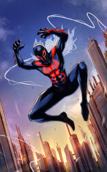  alex_dos_diaz commentary english_commentary highres marvel miguel_o'hara spider-man spider-man_(2099) spider-man_(series) superhero_costume 