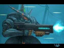  artist_name beam_rifle bottoms1237 commentary_request dark energy_gun firing glowing glowing_weapon gun highres holding holding_gun holding_weapon joints letterboxed mecha night no_humans original power_lines projectile_trail rifle robot robot_joints science_fiction utility_pole weapon 