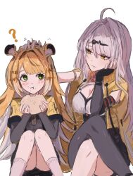 animal_ears headpat ju_fufu long_hair multiple_girls tiger_ears tiger_girl yixuan_(zenless_zone_zero) zenless_zone_zero
