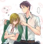  1boy 1girl blonde_hair couple gekkan_shoujo_nozaki-kun purple_hair seo_yuzuki wakamatsu_hirotaka warable 