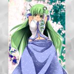 arms_up detached_sleeves green_hair japanese_clothes kochiya_sanae long_skirt miko skirt touhou umigarasu_(artist) umigarasu_(kitsune1963)