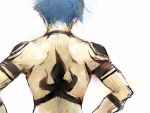  backpiece blue_hair kamina male narukami shirtless tattoo tengen_toppa_gurren_lagann 