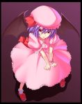  arano_takeshi hat purple_hair red_eyes remilia_scarlet short_hair takeda_aranobu touhou wings 