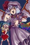 english flandre_scarlet hand_over_mouth maku_(artist) multiple_girls open_mouth remilia_scarlet siblings sisters touhou wings 