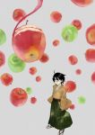  apple_peel black_hair food fruit glasses itoshiki_nozomu japanese_clothes male peeling ringo_mogire_beam sayonara_zetsubou_sensei short_hair ukon 