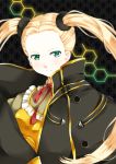  1girl aoki_hagane_no_arpeggio blonde_hair coat green_eyes haruna_(aoki_hagane_no_arpeggio) long_hair smbrly twintails 