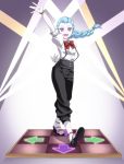  commentary_request dancing death_parade highres negativezone649_(kyuutouryuu) nona_(death_parade) sandals 