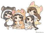  4girls absurdres artist_request ashigara_(kantai_collection) chibi haguro_(kantai_collection) hamster_costume highres kantai_collection multiple_girls myoukou_(kantai_collection) nachi_(kantai_collection) 