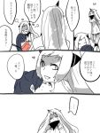  airfield_hime comic horns houshou_(kantai_collection) japanese_clothes kantai_collection long_hair moi1416 multiple_girls ponytail seaport_hime shinkaisei-kan tears translation_request 