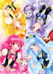  &gt;_o 1boy 4girls aino_megumi arm_warmers blonde_hair blue_eyes blue_hair blue_skirt blush bow crown cure_fortune cure_honey cure_lovely cure_princess earrings eyelashes female gurasan_(happinesscharge_precure!) hair_ornament happinesscharge_precure! heart heart_hair_ornament hikawa_iona jewelry long_hair looking_at_viewer magical_girl male mini_crown multiple_girls one_eye_closed oomori_yuuko open_mouth pink_eyes pink_hair pink_skirt ponytail precure puffy_short_sleeves puffy_sleeves purple_hair ribbon sagara_seiji shirayuki_hime short_sleeves skirt smile sparkle twintails upside-down violet_eyes wrist_cuffs yellow_eyes 