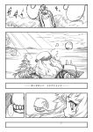  1girl comic floating_fortress_(kantai_collection) hat highres kantai_collection kohige monochrome northern_ocean_hime santa_hat shinkaisei-kan translated 