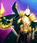  armor cape constellar_pleiades duel_monster helmet knight solo sword tere weapon yuu-gi-ou 