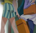 2girls amanogawa_kirara blue_hair blue_legwear go!_princess_precure haruyama_kazunori head_out_of_frame kaidou_minami long_hair multiple_girls pantyhose precure shorts vertical_stripes 