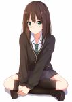  1girl black_legwear highres idolmaster idolmaster_cinderella_girls itachi_kanade official_style shibuya_rin solo uniform 