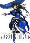  1girl 2014_fifa_world_cup absurdres argentina bird black_hair daibajoujisan highres long_hair personification pointy_ears world_cup 
