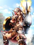 1boy armor highres monster_hunter solo weapon 
