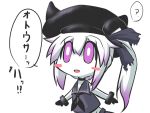  blush_stickers bow choker commentary_request destroyer_hime gomasamune hair_bow kantai_collection multicolored_hair open_mouth pale_skin purple_hair sailor_collar sailor_dress shinkaisei-kan side_ponytail sketch translation_request two-tone_hair violet_eyes white_hair 