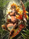  1girl armor highres monster_hunter solo weapon 