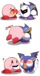  apple azuma_minatsu blush comic food fruit kirby kirby_(series) mask mask_removed meta_knight white_background 