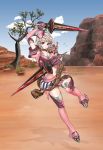  1girl armor highres monster_hunter solo weapon 