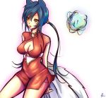  1girl ahri animal_ears artist_request china_dress chinese_clothes league_of_legends multiple_tails tail yellow_eyes 