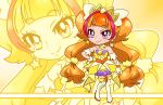  1girl amanogawa_kirara bare_shoulders boots choker cure_twinkle gloves go!_princess_precure long_hair magical_girl orange_hair precure purple_eyes ribbon star twin_tails wallpaper 