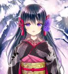  blush eyes kimono long_hair original purple 
