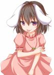  1girl animal_ears dress inaba_tewi kue pink_dress rabbit_ears solo touhou 