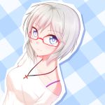  1girl anastasia_(idolmaster) glasses highres idolmaster idolmaster_cinderella_girls mikhail_n short_hair silver_hair 