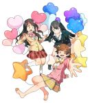  3girls balloon idolmaster idolmaster_cinderella_girls kennymoney multiple_girls tagme 