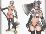  1girl armor breasts brown_hair gloves kacchu_musume short_hair solo weapon 