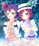  2girls duo female high_resolution love_live!_school_idol_project multiple_girls nishikino_maki pixiv_id_606570 png_conversion snow_halation toujou_nozomi twintails 