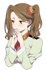  brown_hair gundam gundam_build_fighters gundam_build_fighters_try mattaku_mousuke sazaki_kaoruko twintails 