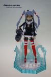  1girl absurdres amatsukaze_(kantai_collection) brown_eyes highres kantai_collection lego long_hair rensouhou-kun silver_hair striped striped_legwear thigh-highs 