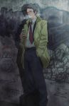  adachi_tohru adachi_tooru graffiti male naritama_saty persona persona_4 solo standing 