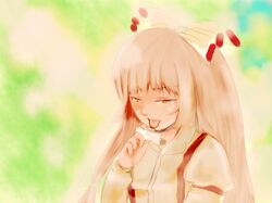  fujiwara_no_mokou mandobou tongue touhou 