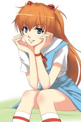  brown_hair long_hair neon_genesis_evangelion school_uniform skirt smile souryuu_asuka_langley toya_(yuyasilust) twintails 