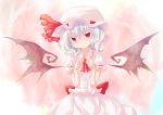  bat_wings hat red_eyes remilia_scarlet short_hair silver_hair tales_2_mires touhou wings 