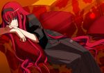  couch game_cg hairband long_hair melty_blood official_art red red_hair redhead tohno_akiha toono_akiha tsukihime vermillion_akiha 