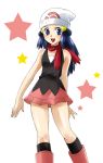  blue_eyes blue_hair hikari_(pokemon) legs miniskirt pokemon skirt smile 