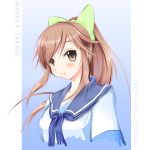  brown_hair love_plus pixiv ponytail ribbon school_uniform serafuku sys.ao takane_manaka 