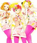  3girls blonde_hair brown_hair heart heart_hands jojo_no_kimyou_na_bouken kuujou_jolyne multiple_girls pink_hair sugimoto_reimi trish_una xxxceller 