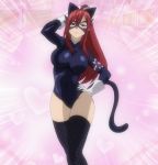  animal_ears black_eyes boots breasts cat_ears cat_tail erza_scarlet fairy_tail highres large_breasts long_hair pose redhead screencap tail thigh-highs thigh_boots 