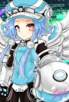  blanc blue_hair choujigen_game_neptune highres neptune_(series) next_white orange_eyes symbol-shaped_pupils tagme wings 