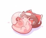  ball blush_stickers bow brown_hair chibi hair_bow hair_tubes hakurei_reimu heko_reimu no_humans short_hair shouningyou smile touhou yin_yang 