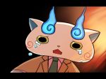  ayu_(mog) bust crying crying_with_eyes_open formal koma-san letterboxed necktie no_humans open_mouth solo suit tears youkai_watch 